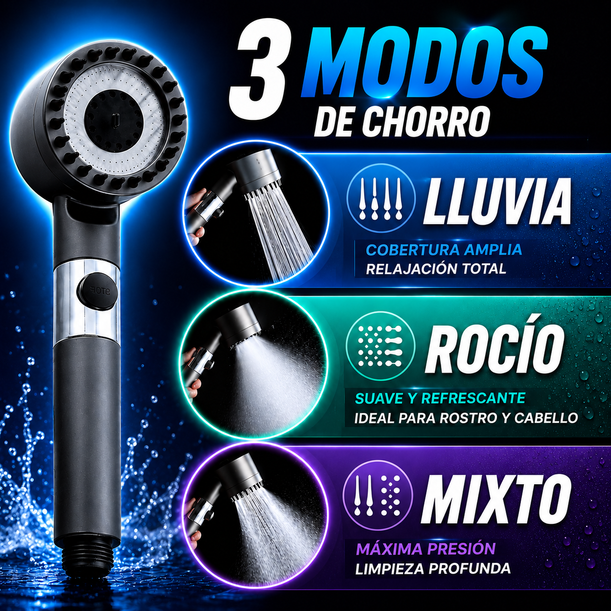 🔥 Ducha Masajeadora Spa Pro